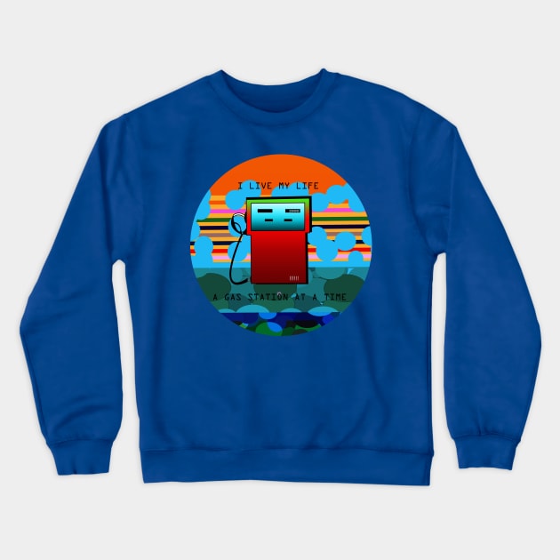 Gas Station Crewneck Sweatshirt by momomoma